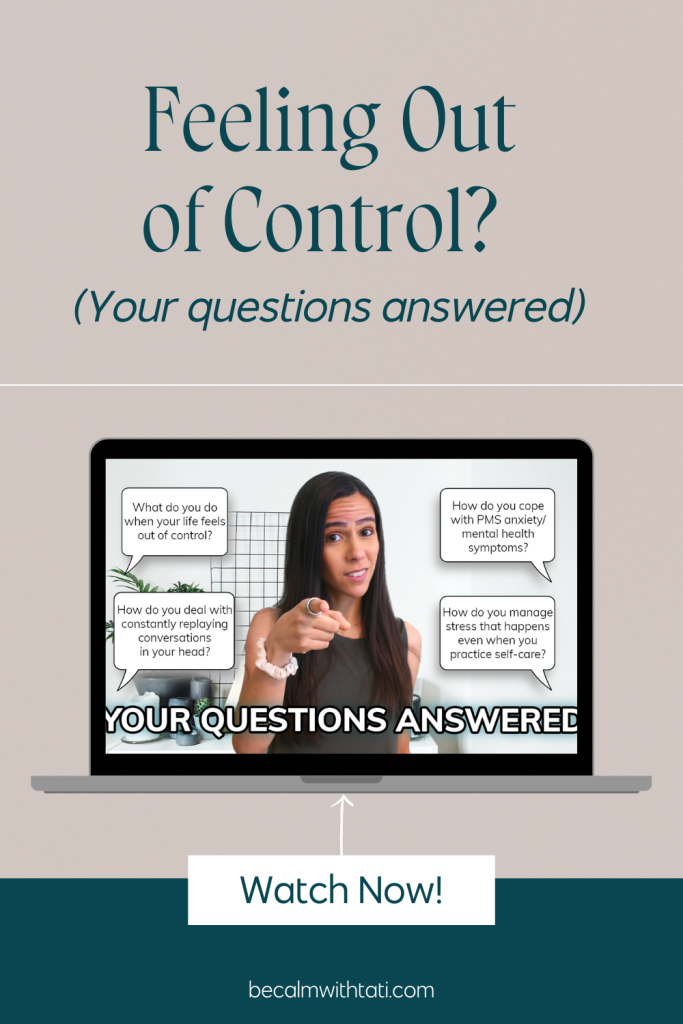 Feeling Out of Control? (Your questions answered)